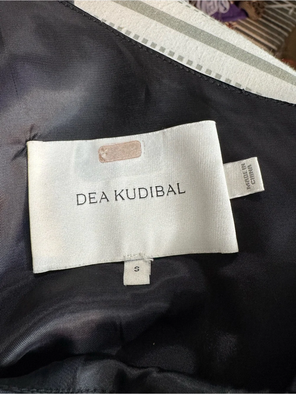 Dea Kubidal Black One Shoulder Bow Evening Gown Maxi Dress size S